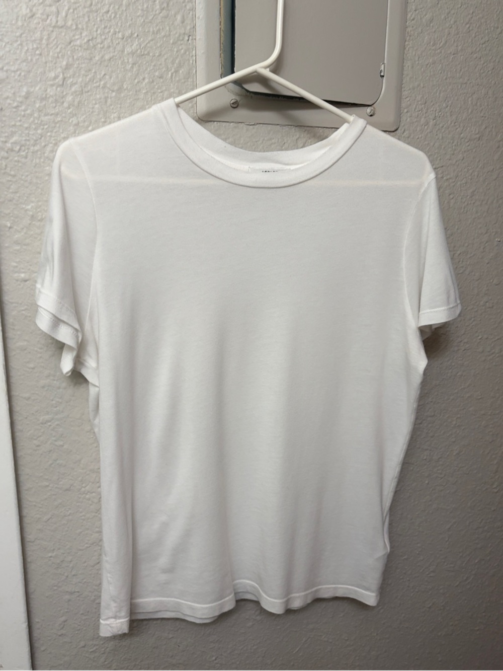 AGolde Classic White Crewneck Annina Tee - Small